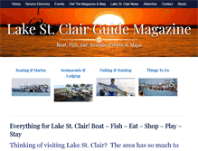 Tablet Screenshot of lakestclairguide.com